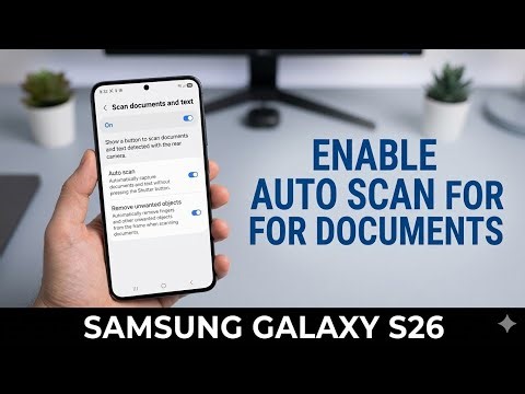 Samsung Galaxy S26 / S26 Ultra : How to Enable Auto Scan for Documents on Samsung Galaxy S26