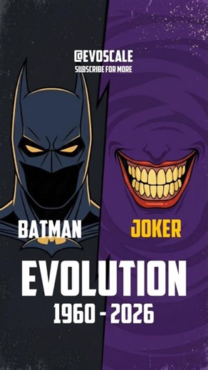 Batman🦇 VS Joker🃏 #evolution