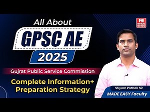 GPSC AE 2025 Exam Important Information | Check Syllabus, Eligibility, Strategy & Information