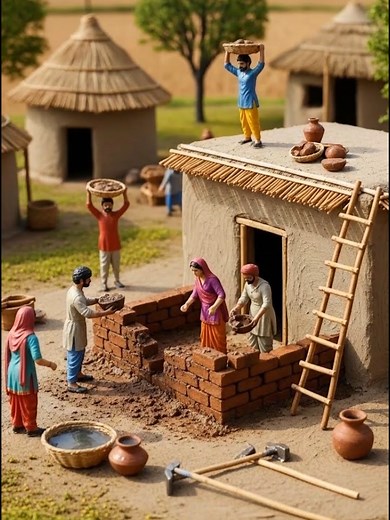 Explore Tiny Mini Village Life: Colorful Mini House Tour