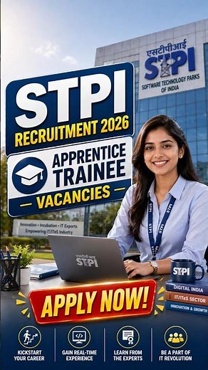 STPI Recruitment 2026 | 15 Vacancies | Apprentice Trainee Jobs | Apply Online | Government Jobs 2026