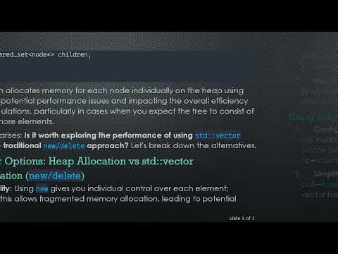 Heap Allocation vs std::vector: Which is Better for Managing Large Trees?