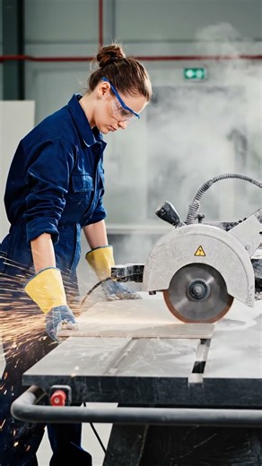 Perfect Tile Cutting with Machine | Satisfying Precision Cut