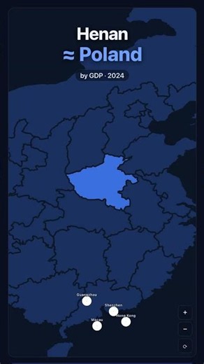 Each Chinese province ≈ a whole country, by GDP 🤯 #Shorts