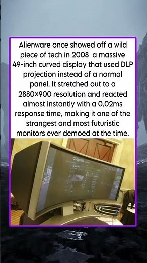 Alienware once showed off a wild piece of tech in 2008 a massive 49-inch curved display