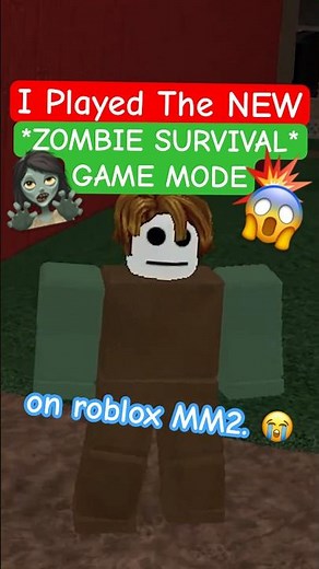 I Played The NEW ZOMBIE SURVIVAL MODE IN MM2 On #Roblox 🧟‍♂️