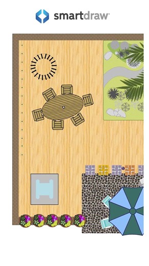 Deck Plan with Garden Pathway #deckbuilding #deckdesign #backyarddesign