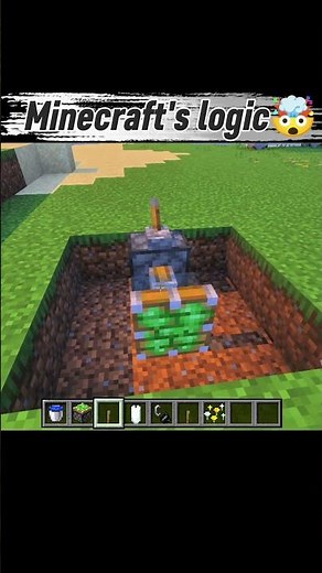 "Minecraft Secret Water Logic 😱 Trap Chest + Lever Trick! #shorts"