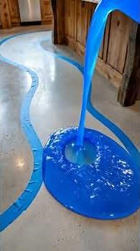 "Insane Epoxy River Floor Kitchen Transformation! 🏞️ DIY Tutorial"#EpoxyRiverFloor #DIYEpoxyFloor