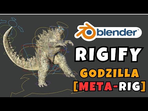 Rigify blender : Rig A GodZilla with Rigify | Animal Meta Rig | Animal Rigging in Blender