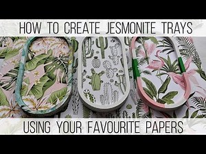 Jesmonite and Paper Lining the whole mould
