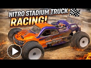 1/10 Gas Truck (Nitro Stadium Truck) Racing Action