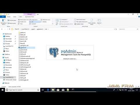 PostgreSQL 11 installation and configuration from Zip Archive