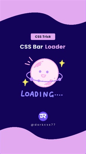 Dark CSS | 100K 🎯 on Instagram: "🔥 Bar Loading Animation using CSS 🎓🧑‍💻 👩‍💻 Source code is available in Website 🌐 CHECK BIO FOR WEBSITE LINK 🔗 🔴 Follow Dark CSS for more web development tips and tricks tutorials 📲🤞 🚨 Don't forget to like 👍 Share 📤 | Follow our page for latest updates [Frontend, Web design, Web development, CSS, CSS Animations, CSS Tips, CSS Tutorials] #webdesign #webdevelopment #coding #frontend #css #html #tips #loading #animation #htmlcss #tipsandtricks #reelsin