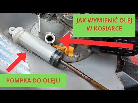 Changing the oil in a lawn mower, homemade oil pump.