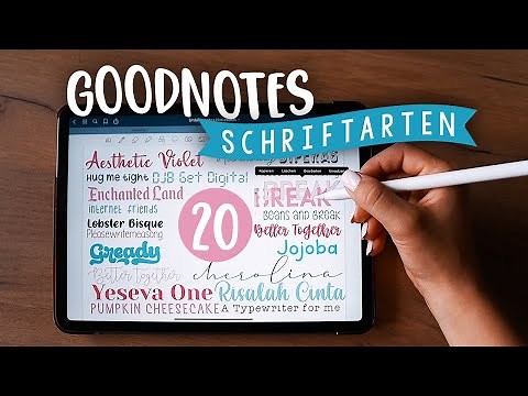 Die 20 SCHÖNSTEN SCHRIFTARTEN für Goodnotes Lernblätter // JustSayEleanor (+ Tutorial )
