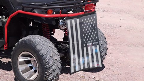 UTV ATV Trash Bag 26" x 22" Thickened Durable PVC Boat Storage Mesh Trash Bag for Side by Side Compatible With Polaris RZR,Can-Am,CFmoto,Teryx,Kawasaki,Golf Cart,Arctic Cat (American Flag)