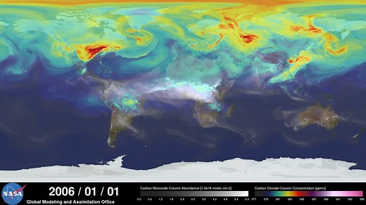 NASA Scientific Visualization Studio | A Year In The Life Of Earth’s CO2