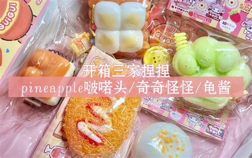 「捏捏开箱」pineapple啵喏头/奇奇怪怪/龟酱 三家捏捏开箱