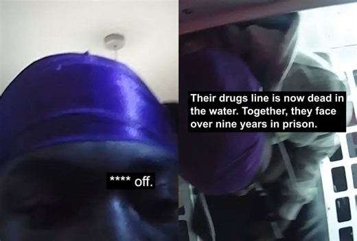 Dramatic moment drug dealer from West Midlands is arrested - knife, drugs, and £9k in cash seized in raids