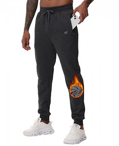 Men's Winter Fleece Pants Sherpa Lined Sweatpants Active Running Jogger Pants