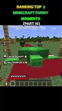 RANKING TOP 5 MINECRAFT FUNNY MOMENTS (PART 16)