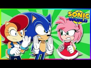 AMY CATCHES SONIC & SALLY!! Sonic and Sally play Sonic World