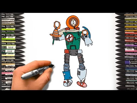 How to Draw Kenny McCormick x Fortnite Skin | Art Tutorial (Step by Step)