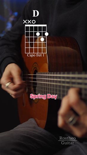 BTS Spring Day Guitar Tutorial