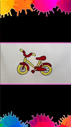 Easy Cycle Drawing for Kids 🚲 | Simple Bicycle Drawing Step by Step #shorts