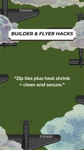 Zip ties plus heat shrink = clean and secure. #RCMods #RCBuilderHack #Model #CableHack #RCHobby