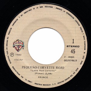 Prince - Pequeño Corvette Rojo = Little Red Corvette