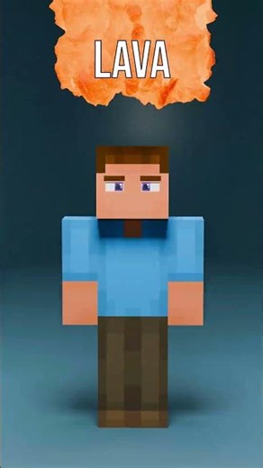 Steve crashes! blender fluid simulation💎⛏