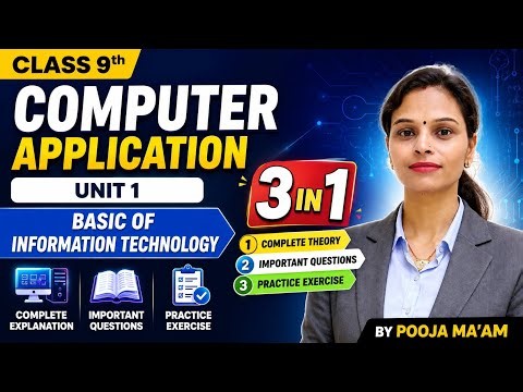 Class 9th Computer Application Unit 1 | Basic of Information Technology |Complete Theory & Practice