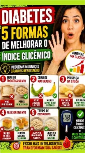 💥5 Factors That Change the Glycemic Index of Foods! #health #diabetic #type2diabetes