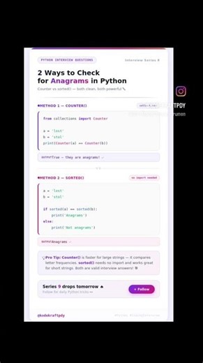 Interview Series(Python) - 8