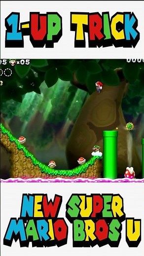 1-UP Trick N'26 You Never Knew! Secret | New Super Mario Bros U #Mario #1UP #Nintendo