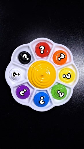 Yellow vs all color = color? #colormixing #satisfying #biraycolor