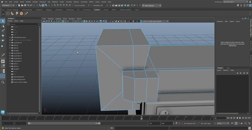 i tried to draw the line with multi cut tool but its not working. it only works till the edge loop in between. plz help.