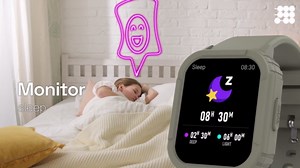 Cubitt Jr Smart Watch Fitness Tracker for Kids and Teens, Waterproof Black