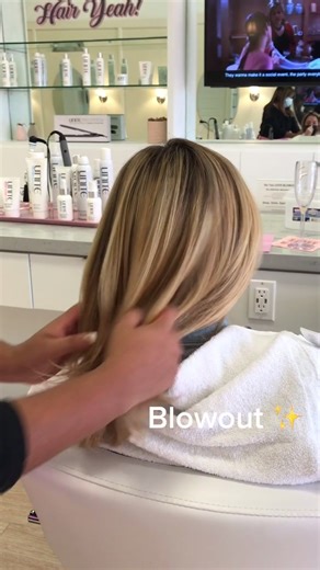 Look at that Blowout! ❤️🤭 #afterblowdrybar #blowout #hairstyle #hairsalon #blowdrybar #hair #bts #beforeandafter