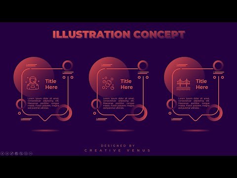 How to Design an Illustration Based Corporate Presentation Slide Tutorial