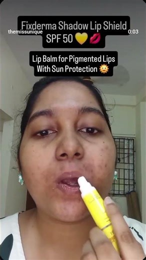 Fixderma Shadow Lip Shield SPF 50 Product Review 💛💋