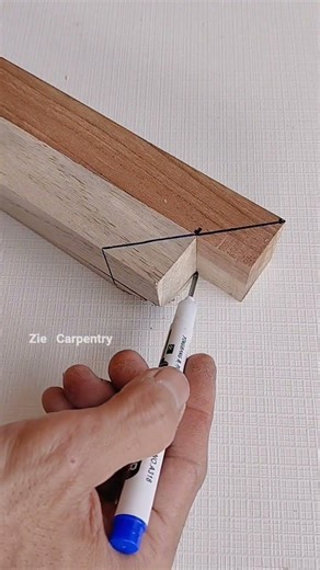 how to create a 90 degree angle pattern in a unique way #woodworking #skill #tricks #joinery