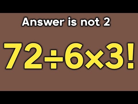 72÷6×3! = ❓ / Most people get this math question wrong / Simplify algebraic expression