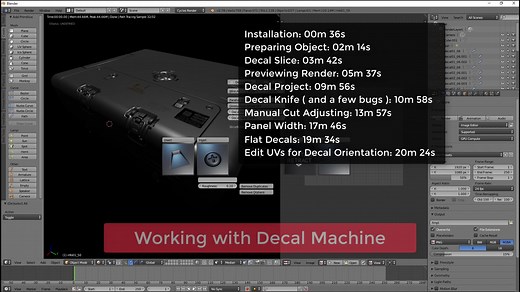 Blender 机械零件制作插件教学 Decal Machine