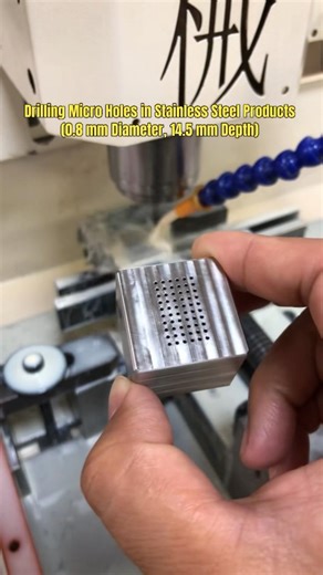 Drilling Micro Holes in Stainless Steel Products (0.8 mm Diameter, 14.5 mm Depth)