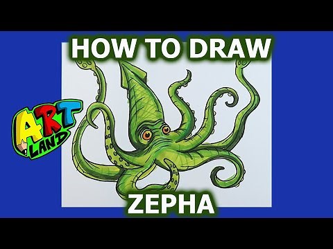 How to Draw ZEPHA THE MONSTER SQUID from BEAST QUEST!!!