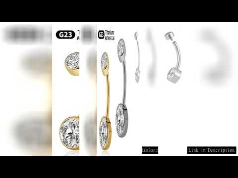1PC G23 Titanium Belly Button Ring 14G 6/8/10/12mm Internal Thread Cubic Zirconia Belly Piercing Je