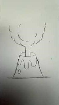 Comment dessiner un volcan #drawing #dessin #volcano #art